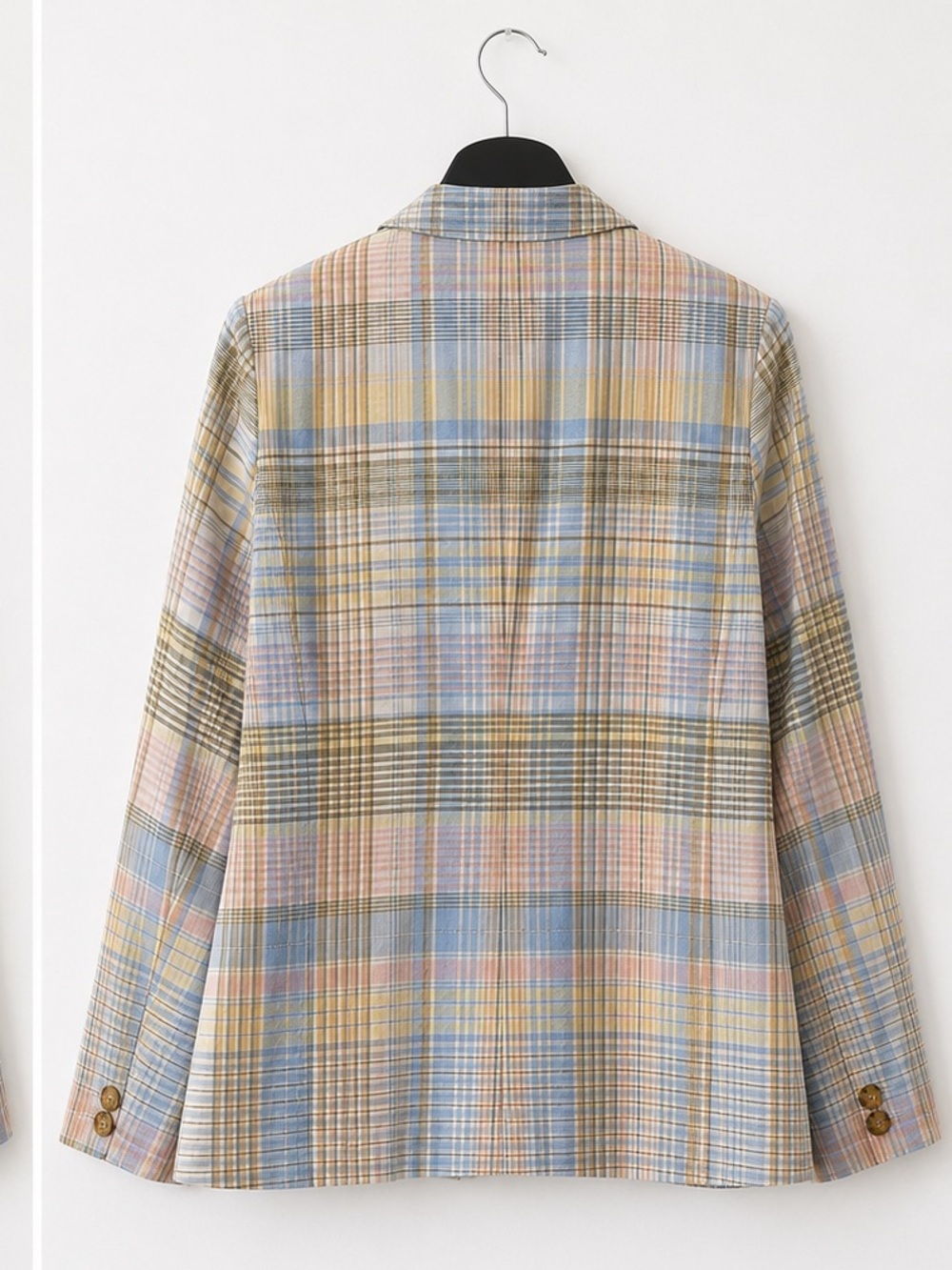 Like New Talbots Pastel Plaid Blazer - Picture 2 of 6